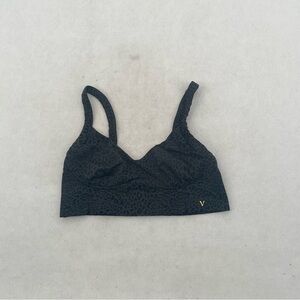 VICTORIA’S SECRET Women’s Black Leopard Print Bralette size: Large